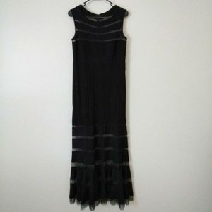 Tadashi Shoji Black Illusion Mesh Dress NWOT Small